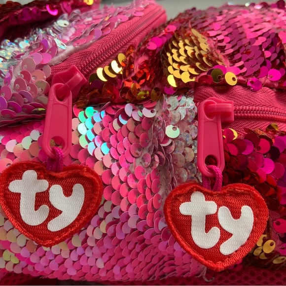 NWT Kid’s TY Fashion Gilda Color Changing Sequin Flamingo Backpack - Picture 11 of 12